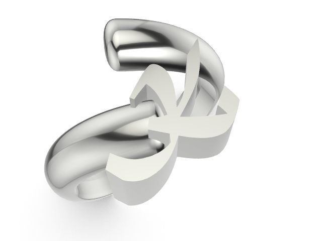 k alphabet ring stl verified 3D print model_2