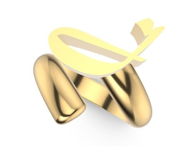 j alphabet ring stl verified 3D print model_4