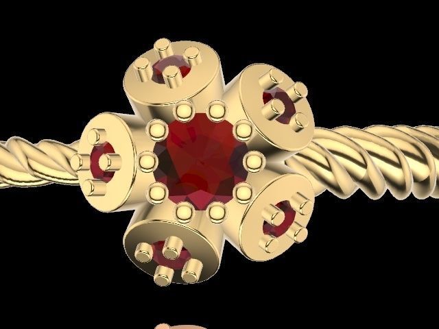 intertwined flowers stl verified 3D print model_10