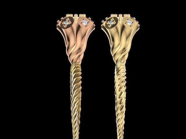 intertwined flowers stl verified 3D print model_2