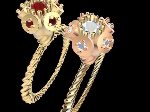 intertwined flowers stl verified 3D print model_7