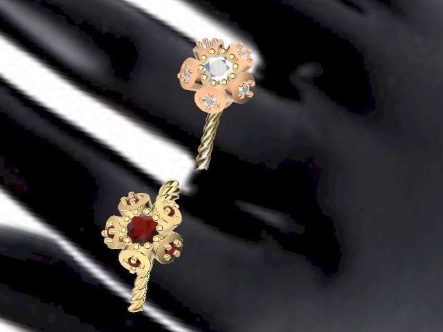 intertwined flowers stl verified 3D print model_14