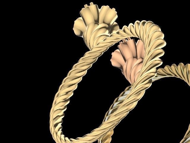 intertwined flowers stl verified 3D print model_9