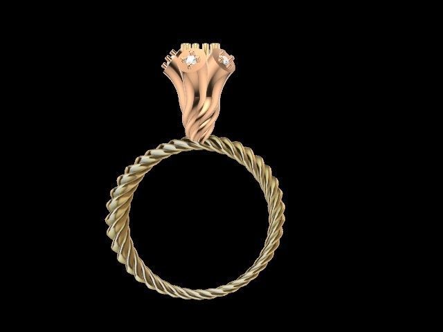 intertwined flowers stl verified 3D print model_1