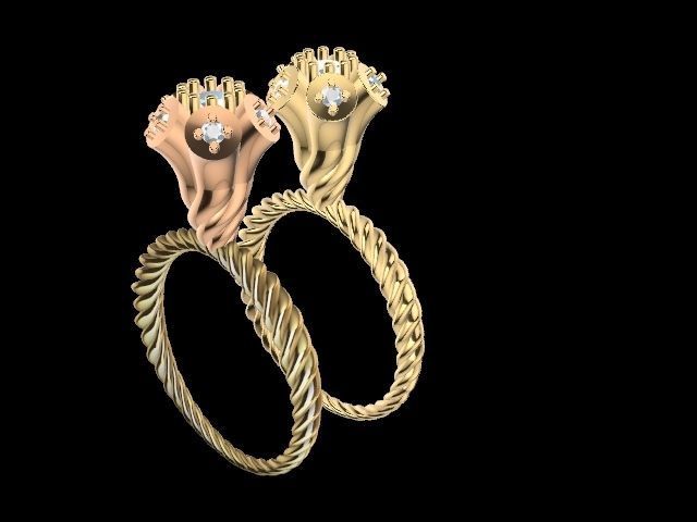 intertwined flowers stl verified 3D print model_3