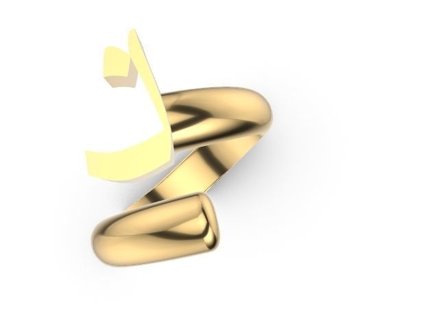 i alphabet ring stl verified 3D print model_1