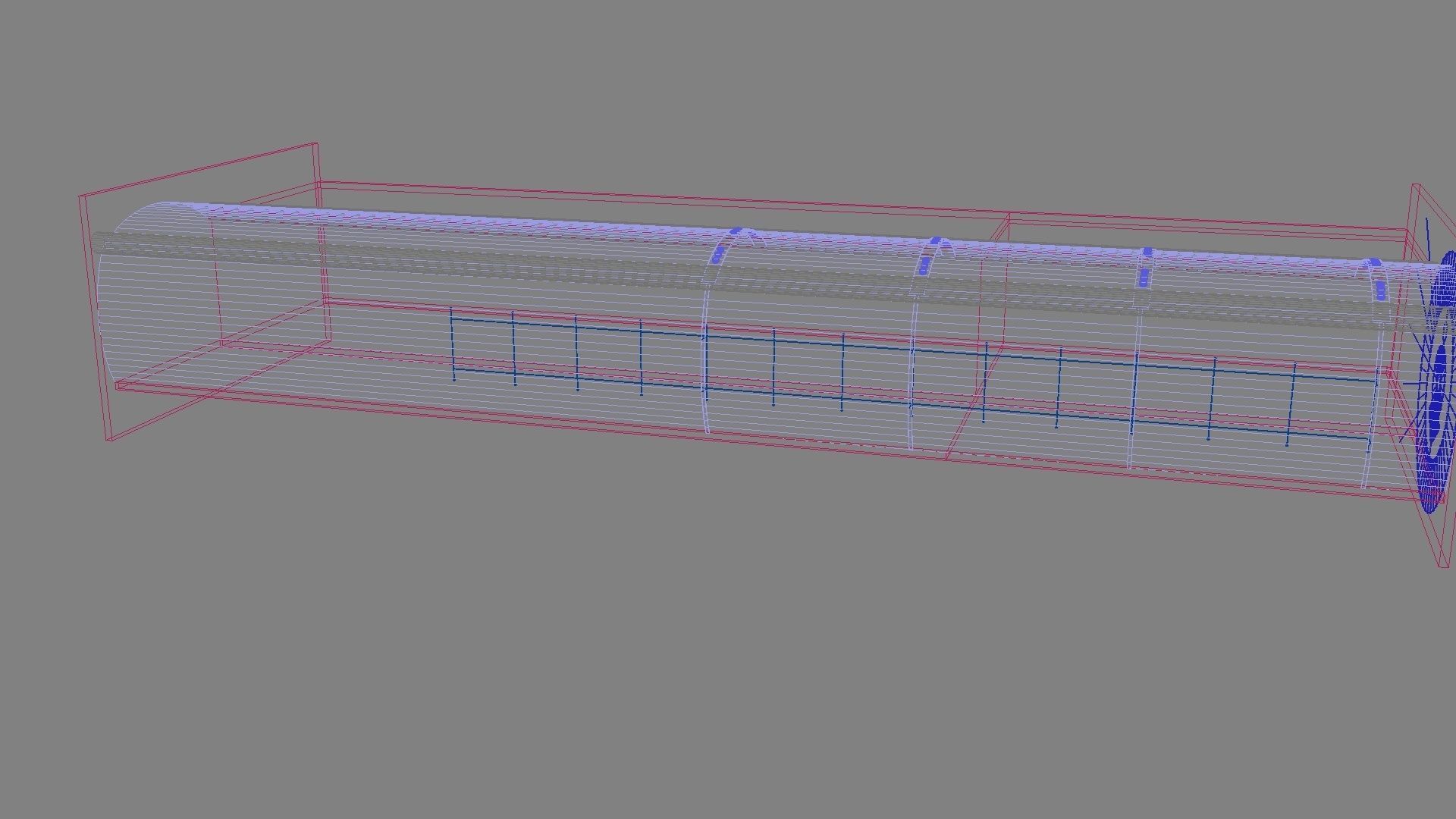 Light Hallway 3D model_7