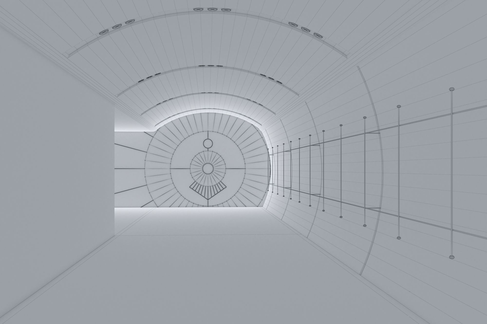 Light Hallway 3D model_1