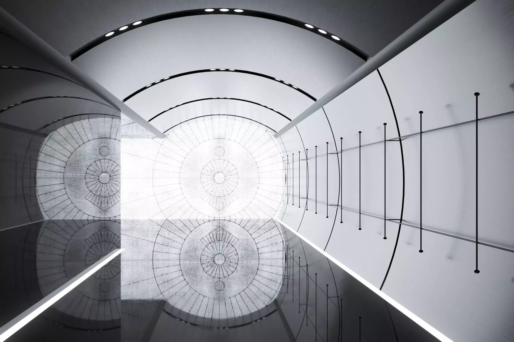 Light Hallway 3D model_0