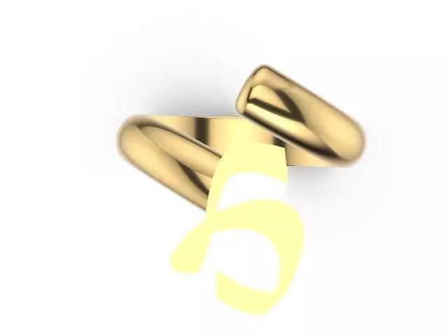 h alphabet ring stl verified 3D print model_0