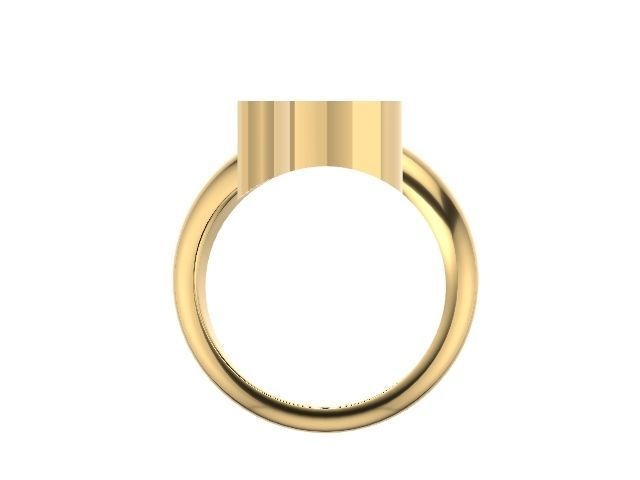 h alphabet ring stl verified 3D print model_2