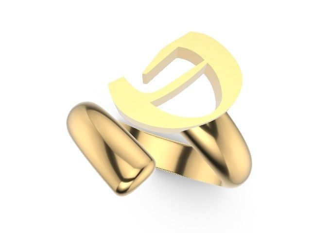 d alphabet ring stl verified 3D print model_4