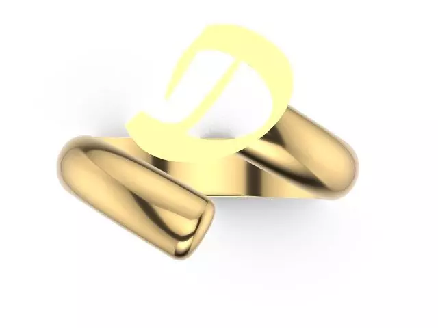 d alphabet ring stl verified 3D print model_0