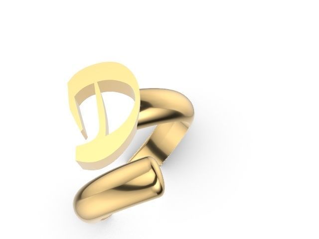 d alphabet ring stl verified 3D print model_3