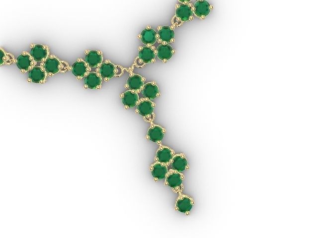 4 stone necklace stl verified 3D print model_3