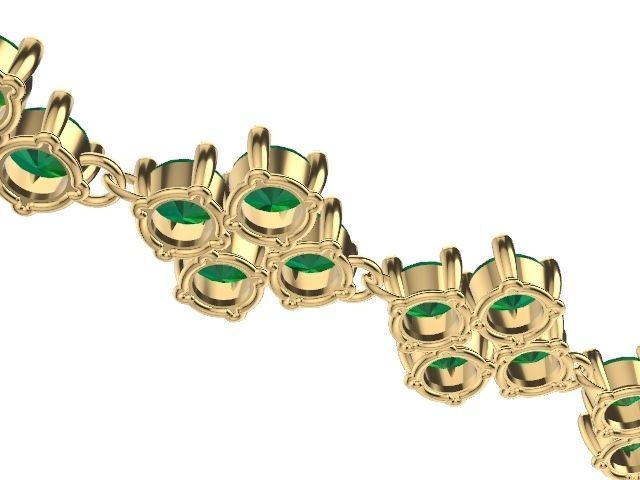 4 stone necklace stl verified 3D print model_4