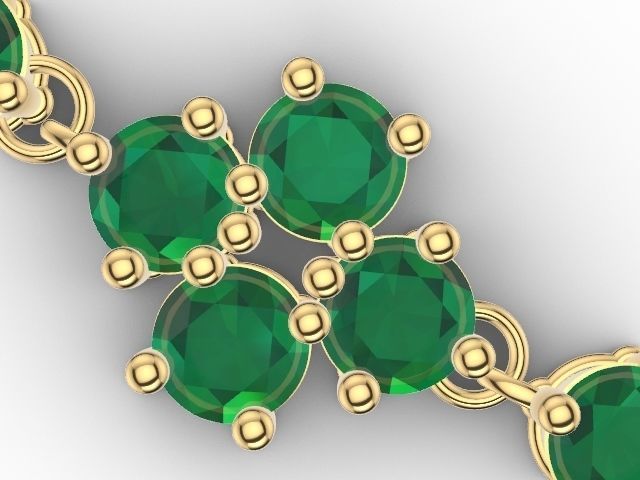 4 stone necklace stl verified 3D print model_2