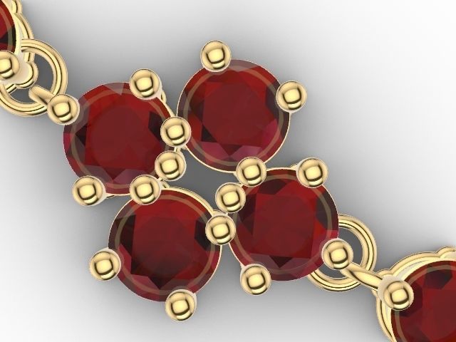 4 stone necklace stl verified 3D print model_1