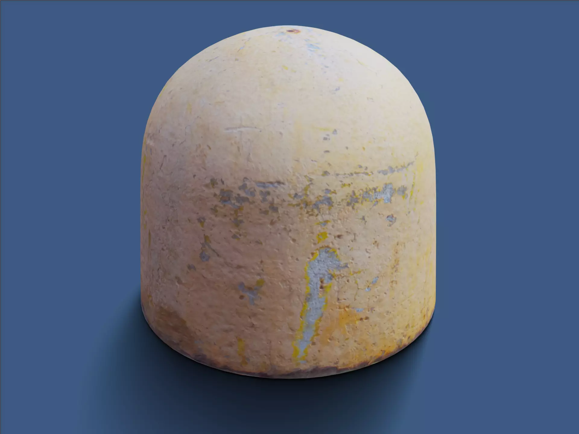 Photoscanned Round Weathered Concrete Bollard Free low-poly 3D model