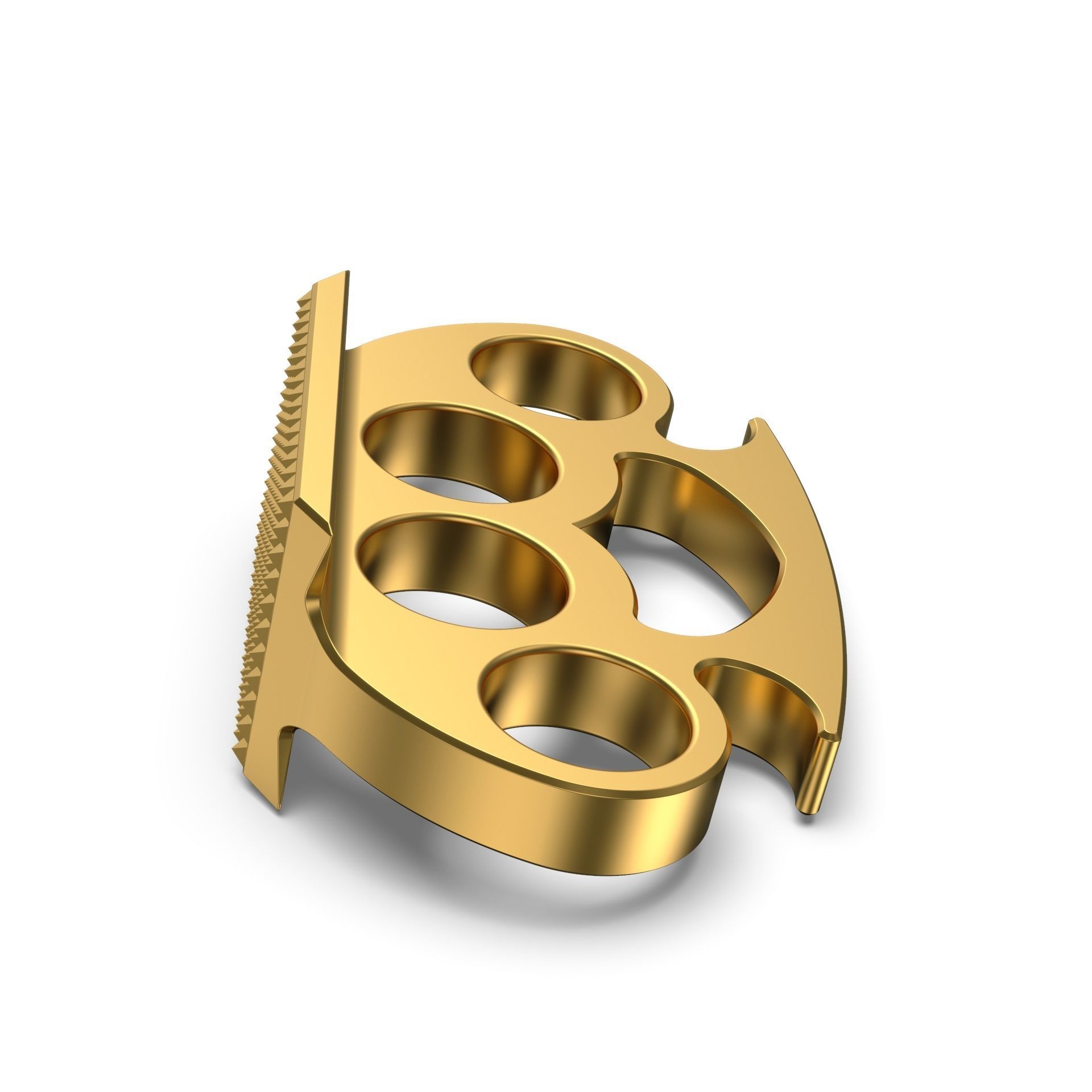 Hammered Brass knuckles 3D model_4