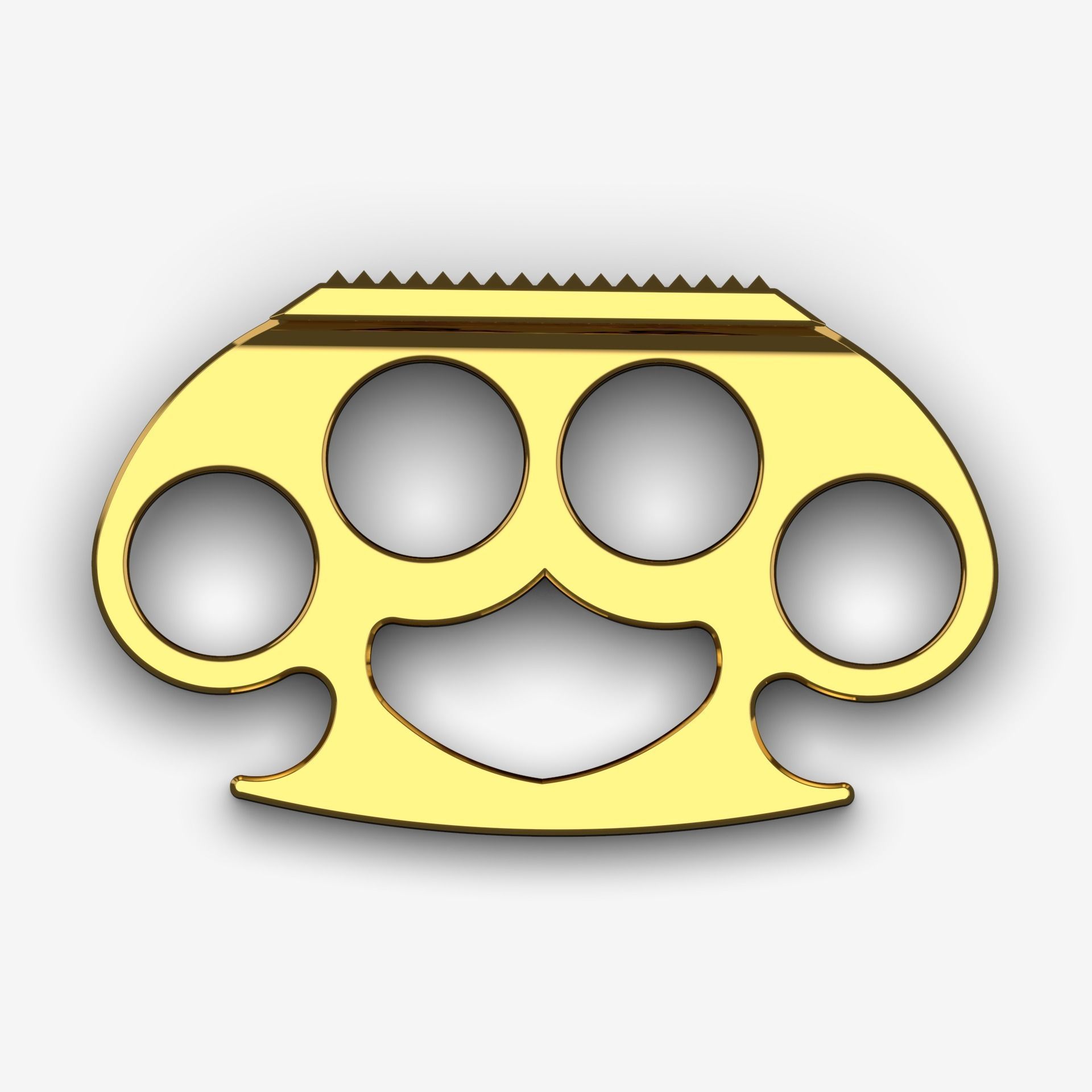 Hammered Brass knuckles 3D model_2