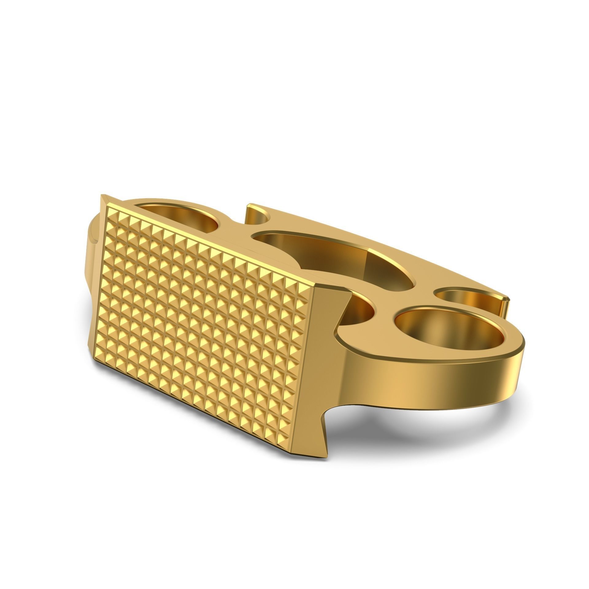 Hammered Brass knuckles 3D model_5