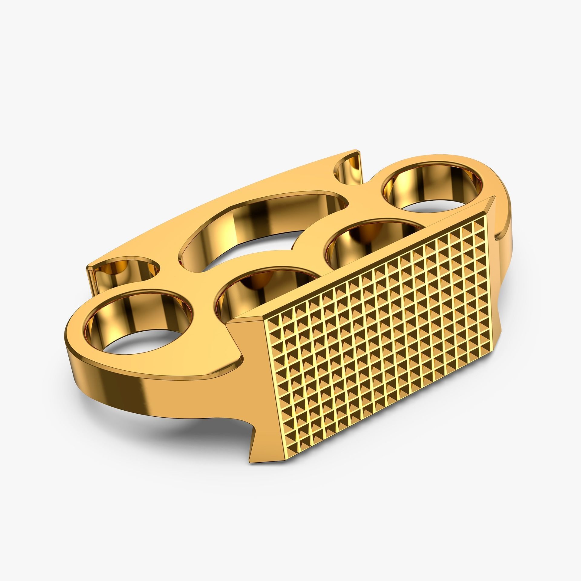 Hammered Brass knuckles 3D model_6