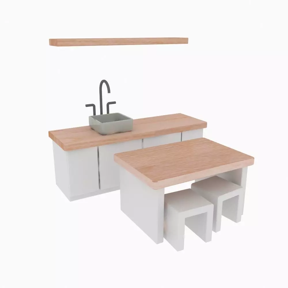 Dollhouse kitchen 3D print model