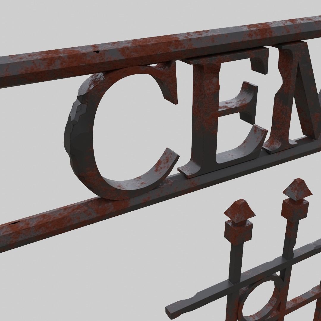Title and fance blender  3D model_4