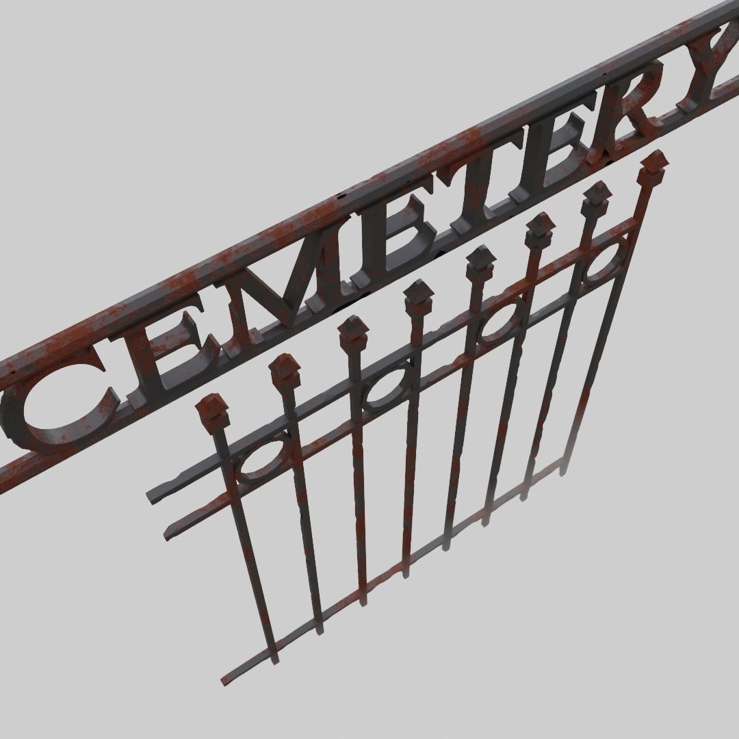 Title and fance blender  3D model_3
