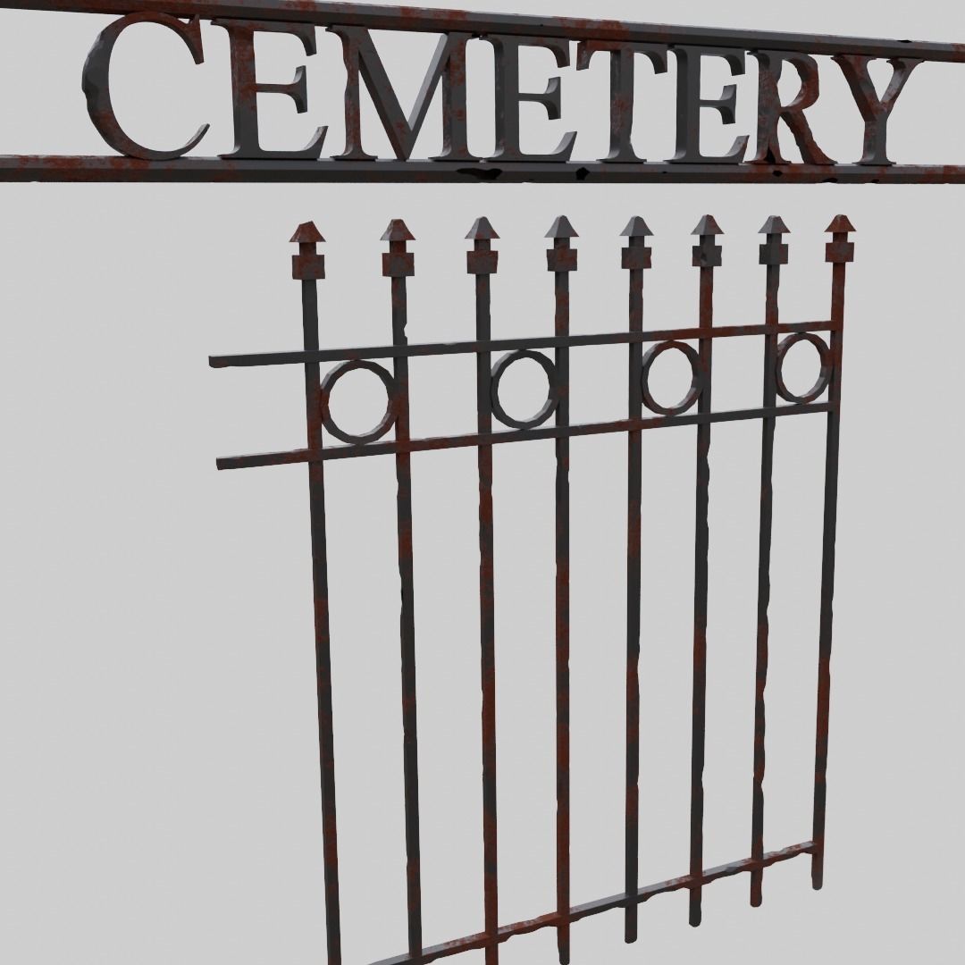 Title and fance blender  3D model_1