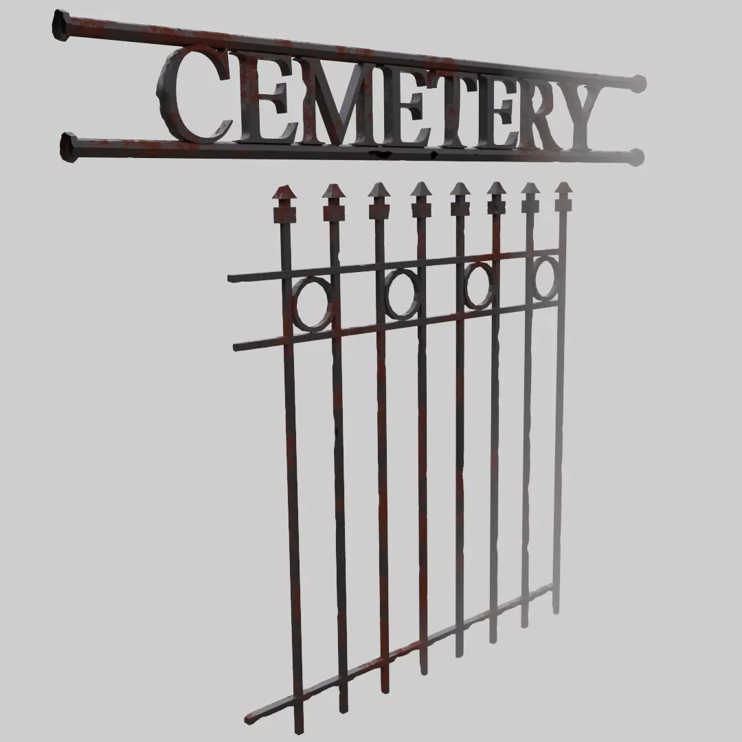 Title and fance blender  3D model_0