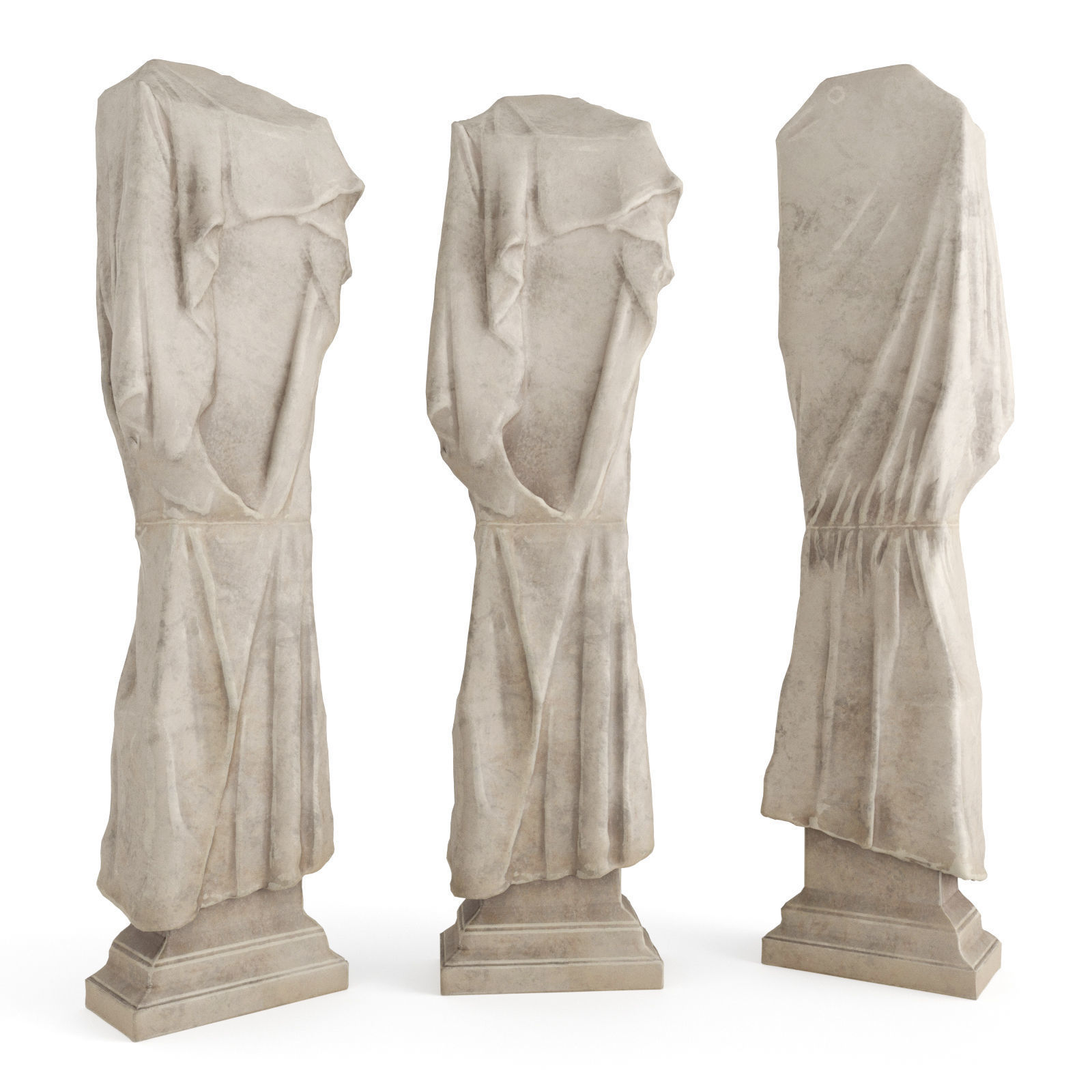 Minimal torso pedestal 3D model_3