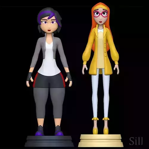GoGo Tomago and Honey Lemon - Big Hero 6 The Series 3D print model