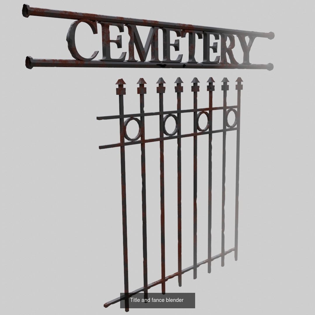 All horror grave set 3D Model Collection_26