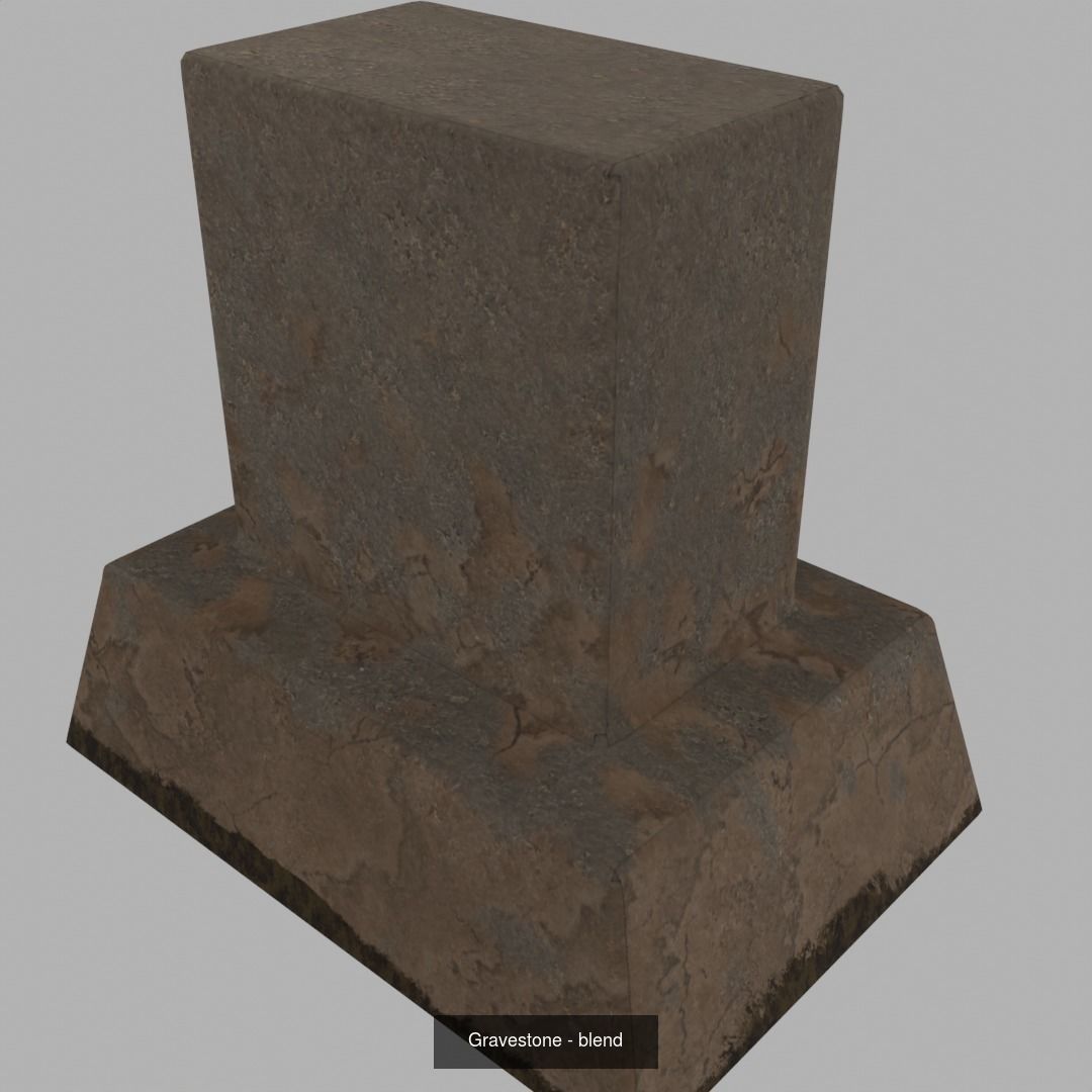 All horror grave set 3D Model Collection_14