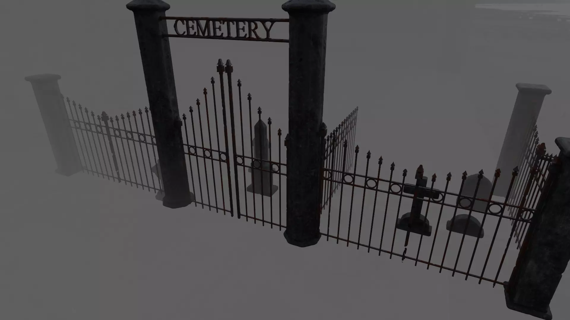 All horror grave set 3D Model Collection_0