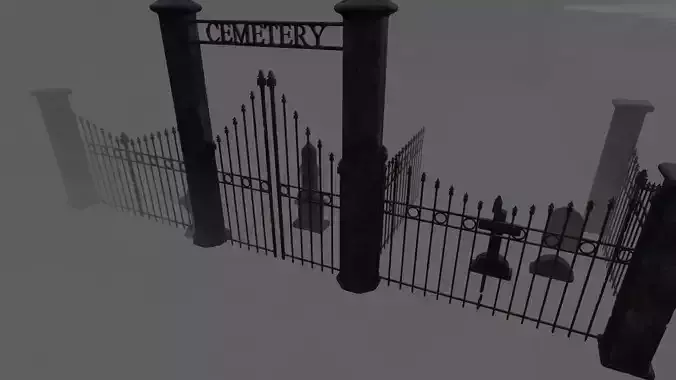 All horror grave set 3D Model Collection