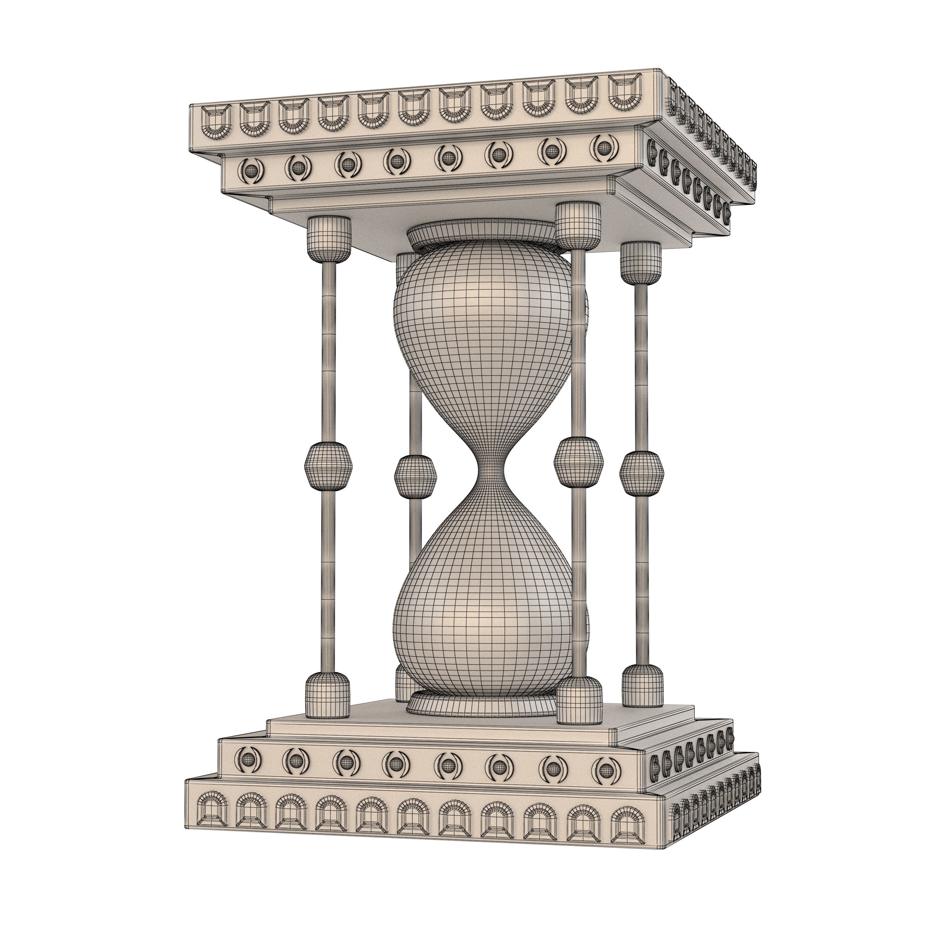 HourglassModel04 hourglass with sand in it 3D model_3
