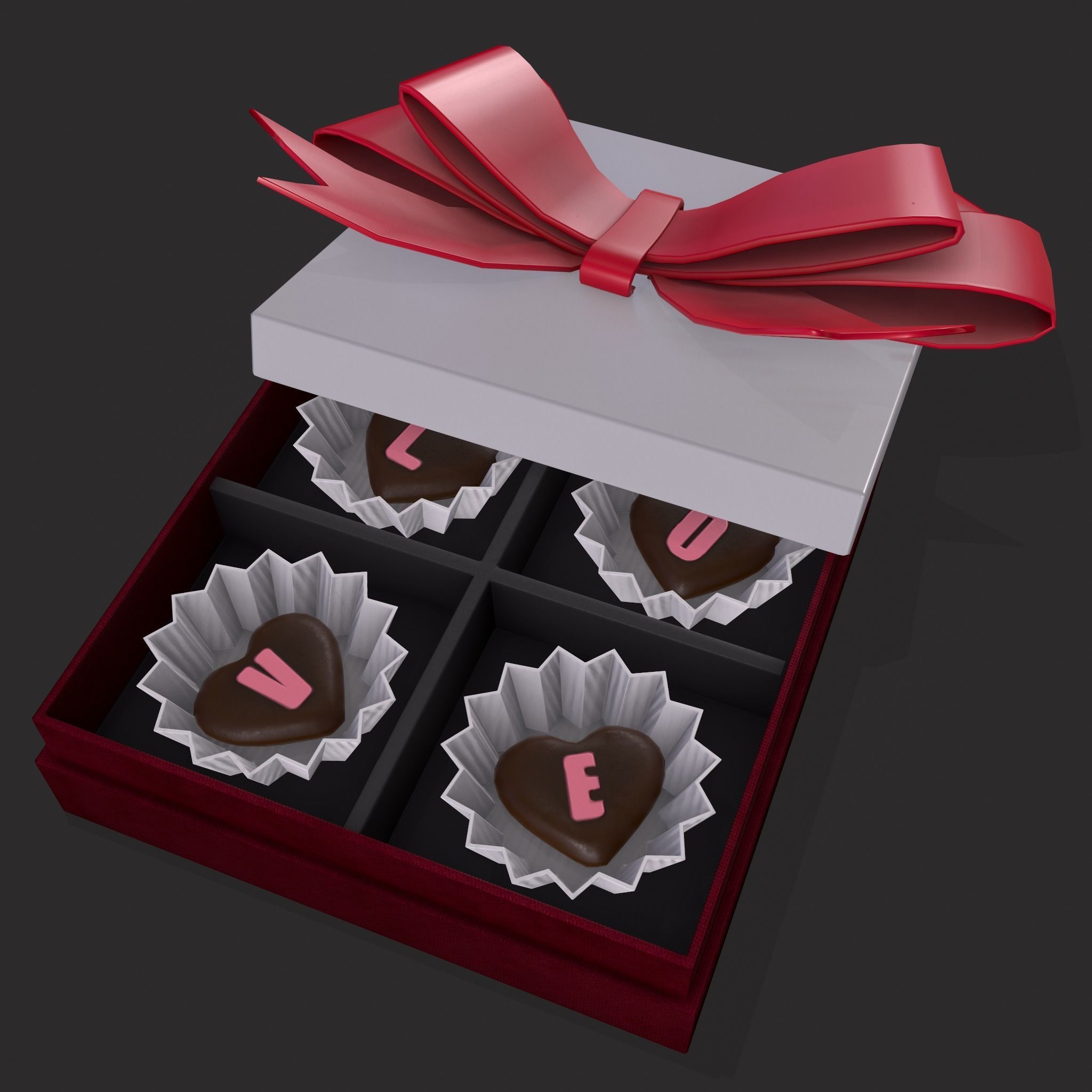 Love Chocolates Box Low-poly 3D model_19