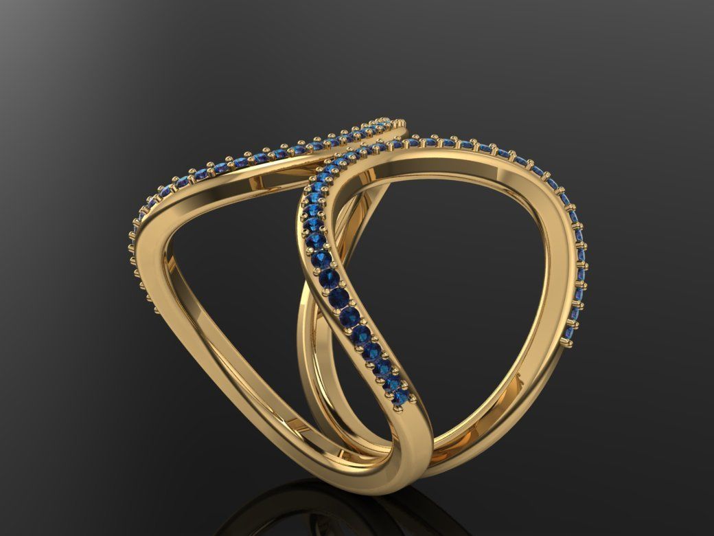 Fashion Ring 3D print model_11