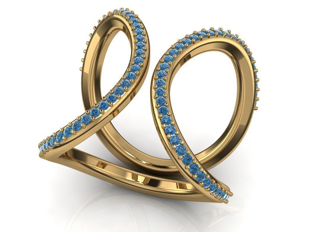 Fashion Ring 3D print model_12