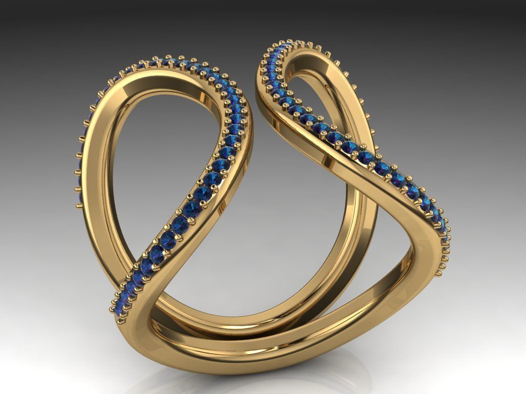 Fashion Ring 3D print model_9