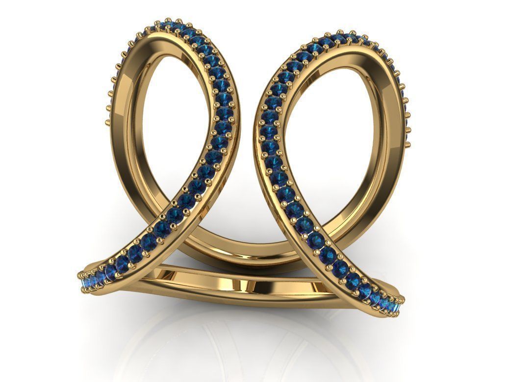 Fashion Ring 3D print model_10