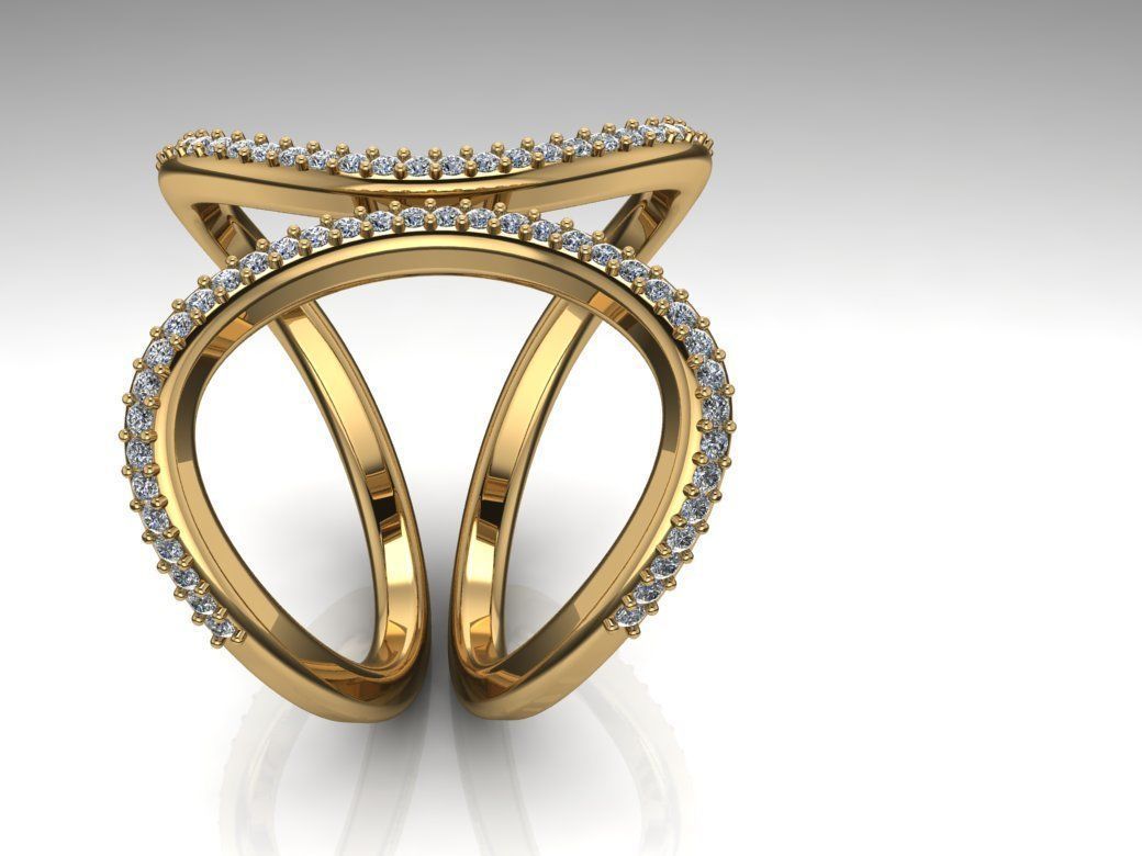 Fashion Ring 3D print model_3