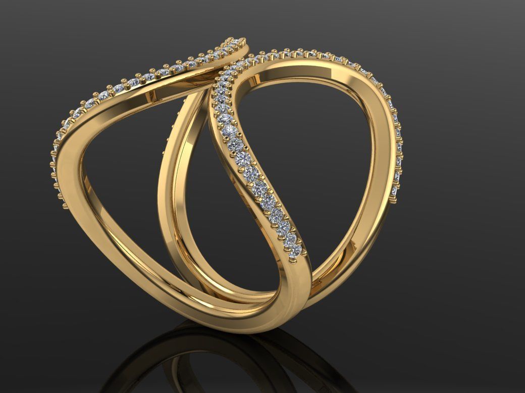 Fashion Ring 3D print model_2