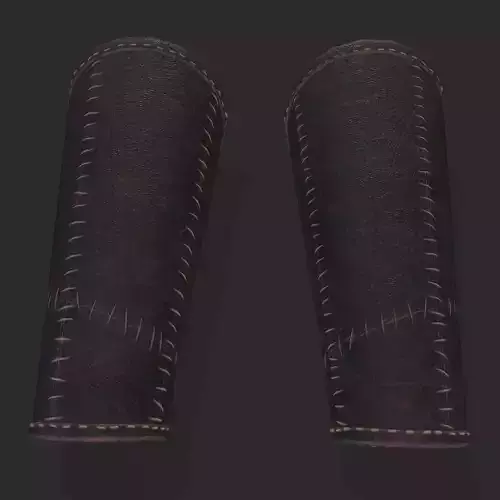 Stitched Leather Bracers Low-poly 3D model