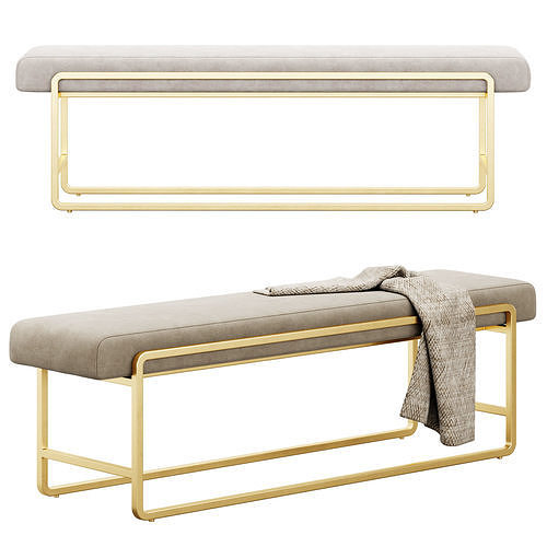 Sled Bench by FourHands 3D model 2