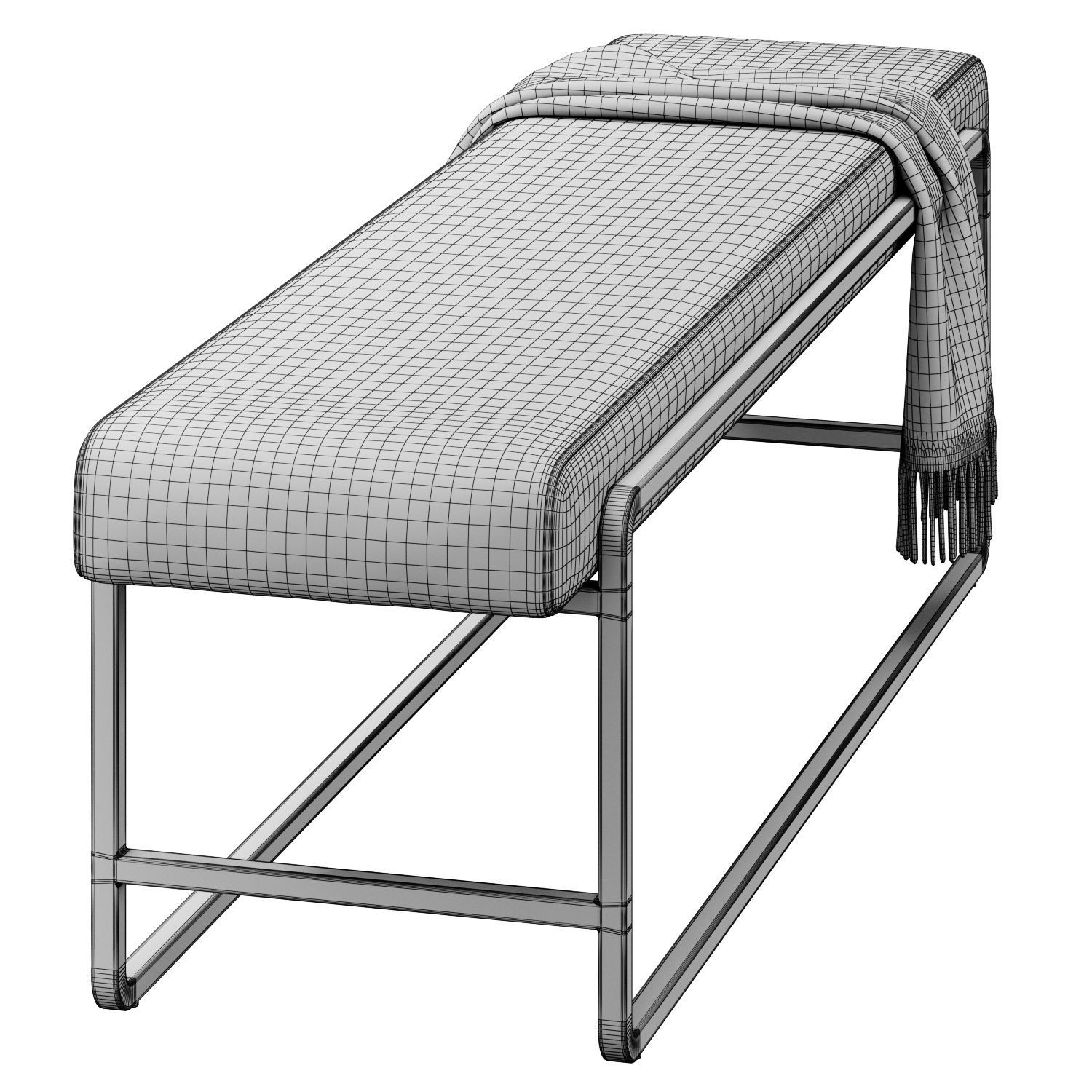 Sled Bench by FourHands 3D model_4