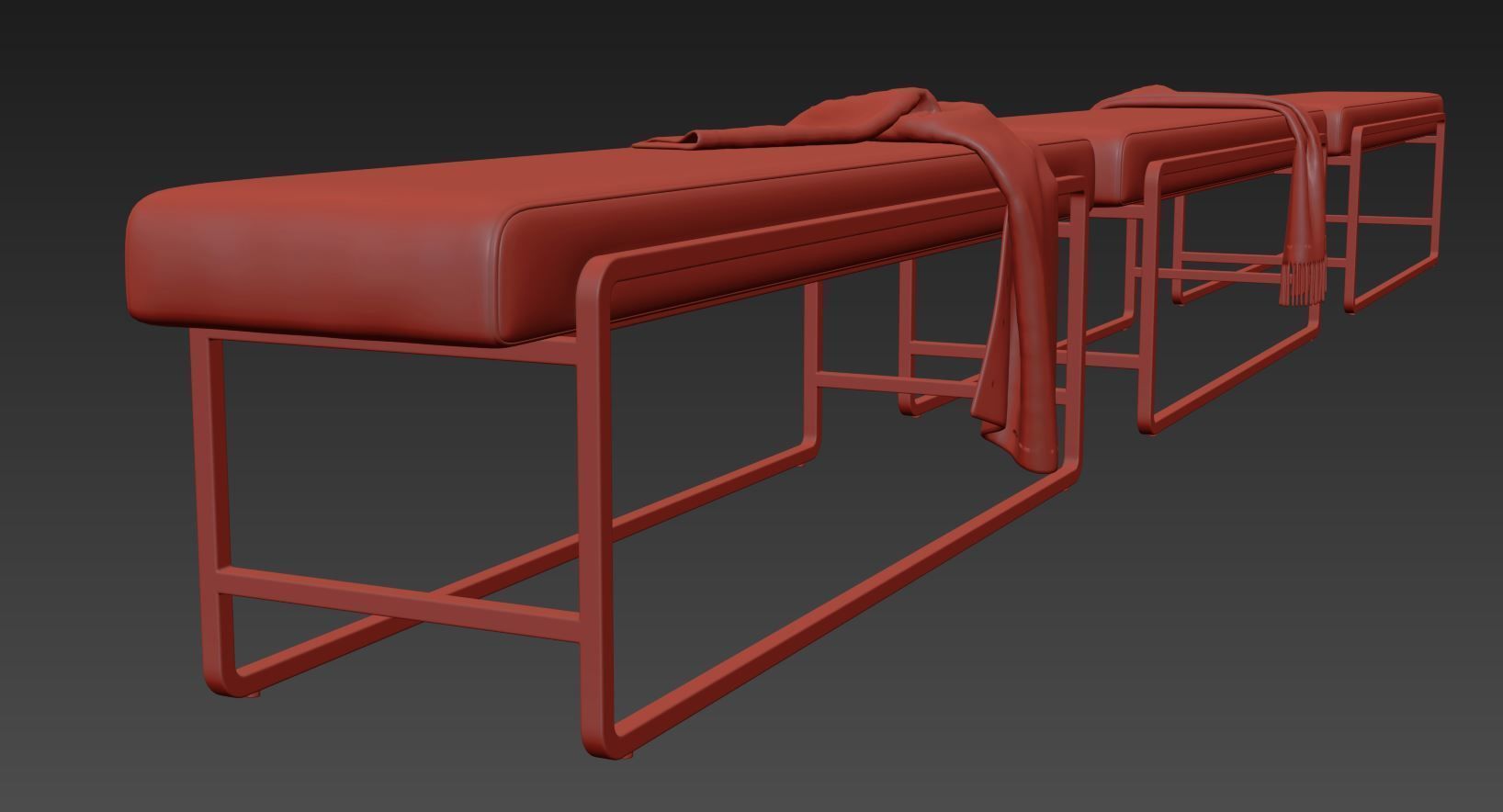 Sled Bench by FourHands 3D model_14
